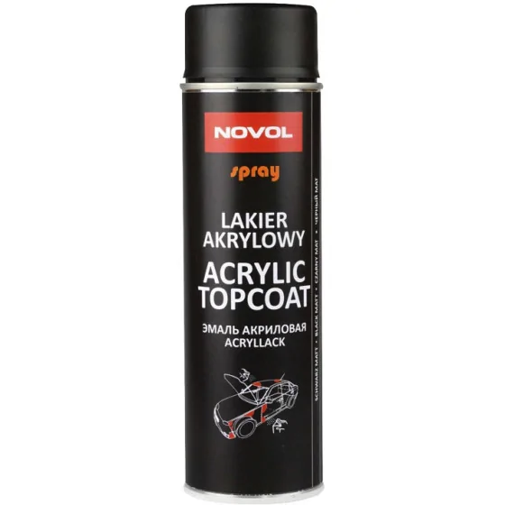 SPRAY ACRYL TOPCOAT CZARNY MAT 500 ML 