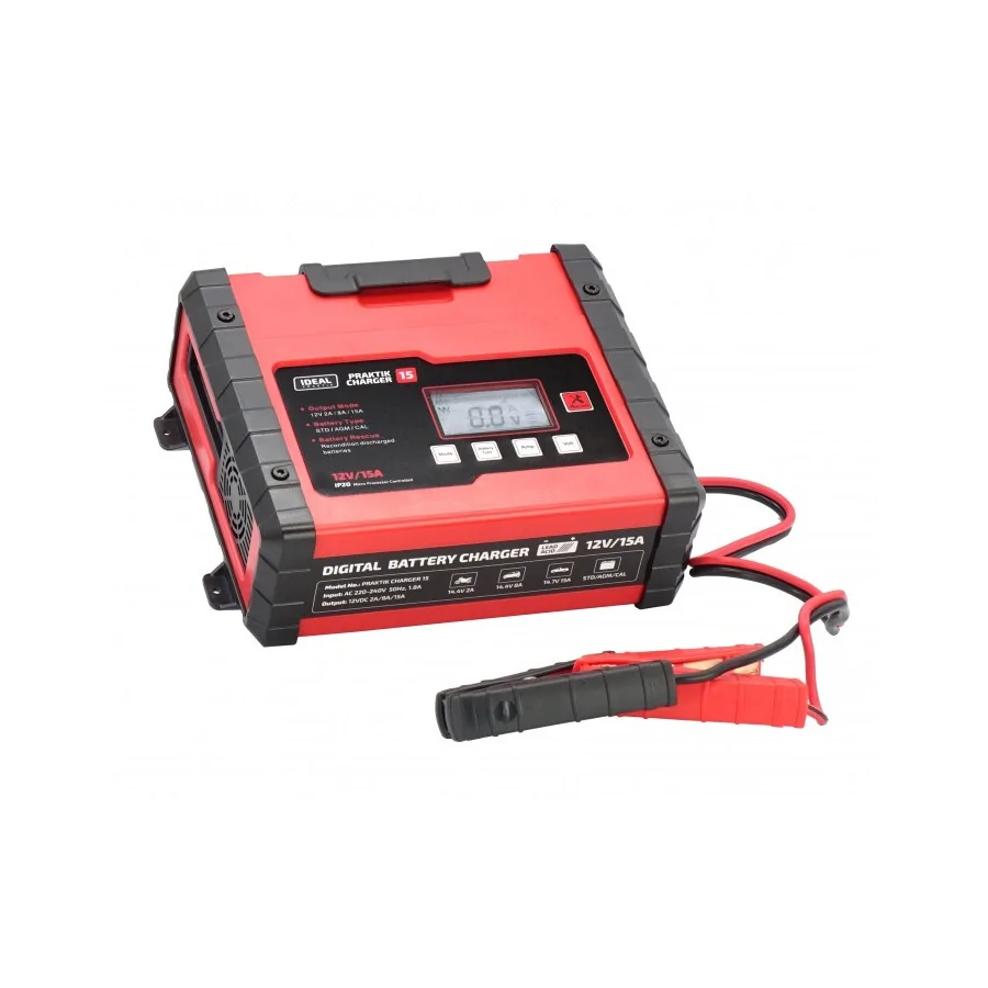 PROSTOWNIK INTELIGENTNY PRAKTIK CHARGER 15 LCD 12V 