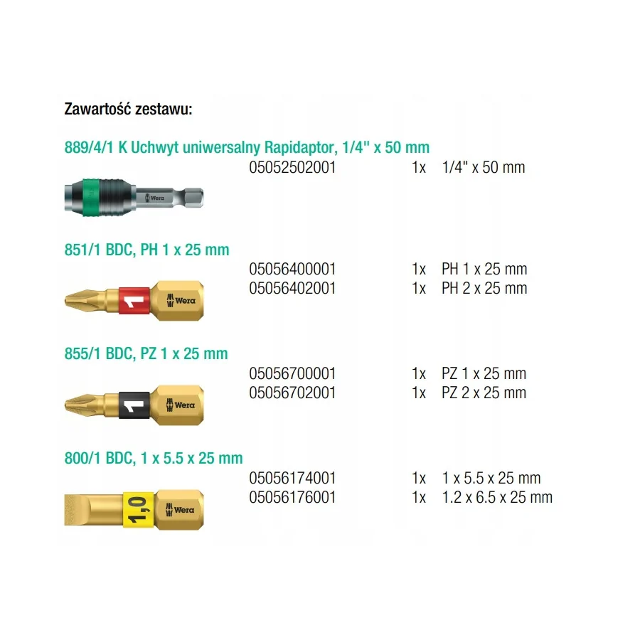 ZESTAW BITÓW BIT-CHECK 7 DIAMOND 1 SB, NA BLISTRZE, 7 CZ - 05073419001.