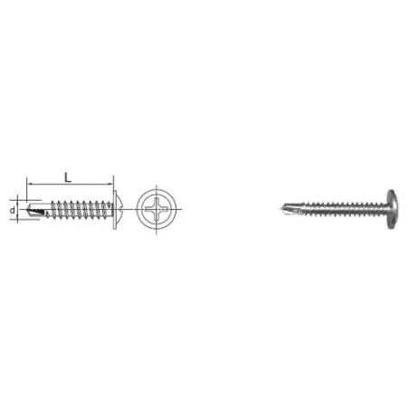 WKRĘT SAMOWIERTNY MONTAŻOWY 4.2*13MM RAL 7024 