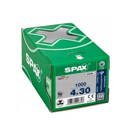 WKRĘT DO DREWNA OCYNK BIAŁY (1000) TXTG 4.0*30MM SPAX - 0191010400305.