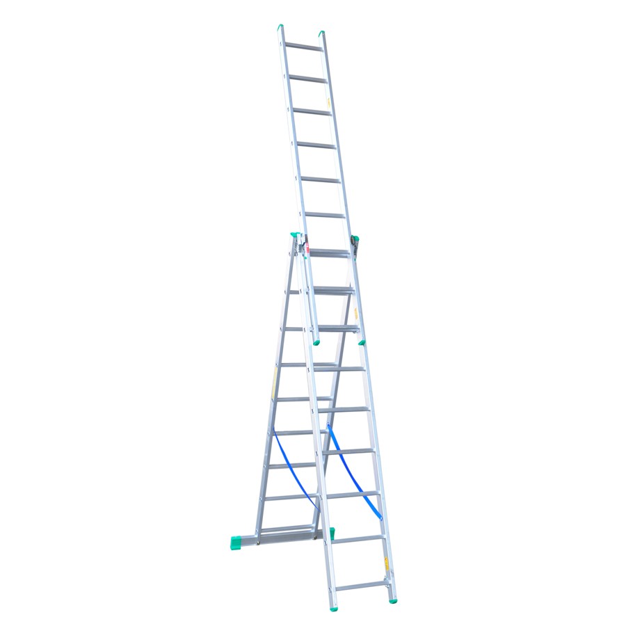 DRABINA ALUMINIOWA 3-ELEMENTOWA 589CM 9+9+9 SZCZEBLI 