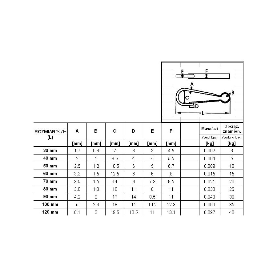 SPRĘŻYNA DO ŁAŃCUCHA 110MM OCYNKOWANA 