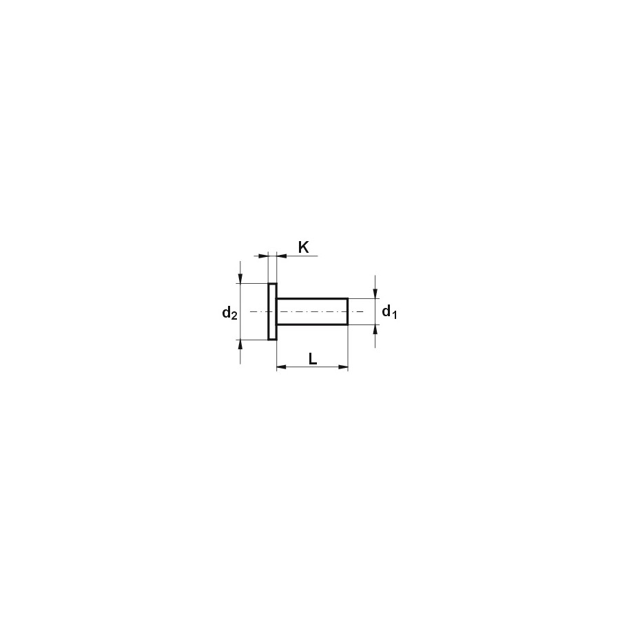 NIT ALUMINIOWY PEŁNY Z ŁBEM WALCOWYM 8.0*30 MM 