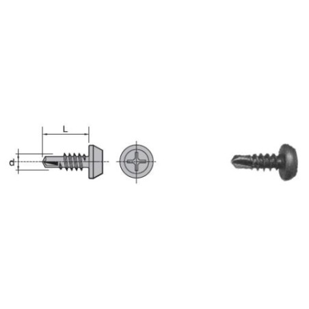 WKRĘT SAMOWIERTNY FOSFATYZOWANY 3.9*9.5MM 