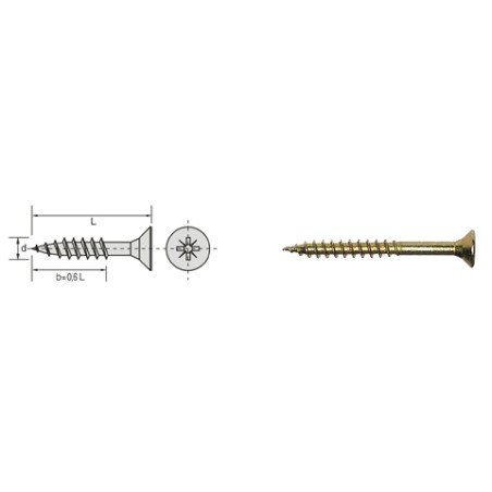 WKRĘT DO DREWNA OCYNK ŻÓŁTY NIEPEŁNY GWINT 6.0*220MM 