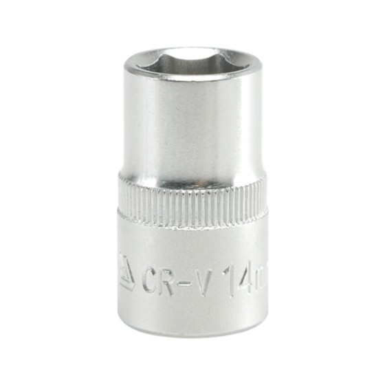 NASADKA KRÓTKA 6-KĄTNA CHROMOWANA 1/2'' 14MM 