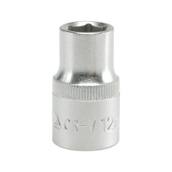 NASADKA KRÓTKA 6-KĄTNA CHROMOWANA 1/2'' 12MM 