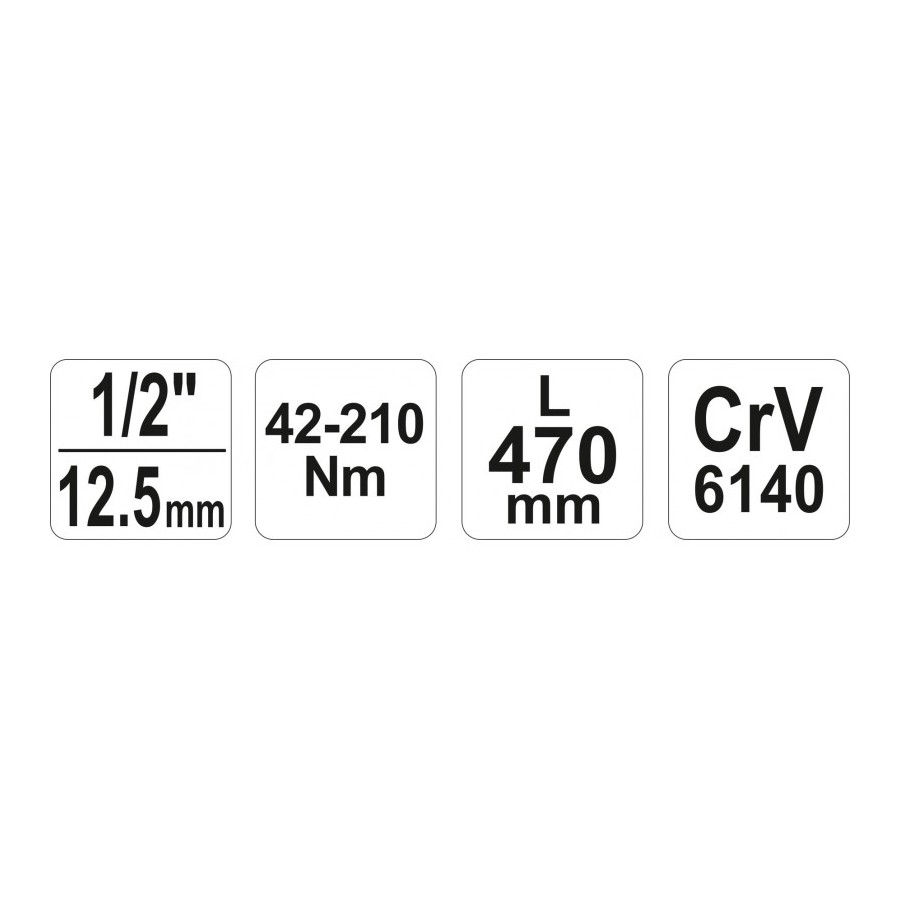 KLUCZ DYNAMOMETRYCZNY 1/2'' 42-210NM 