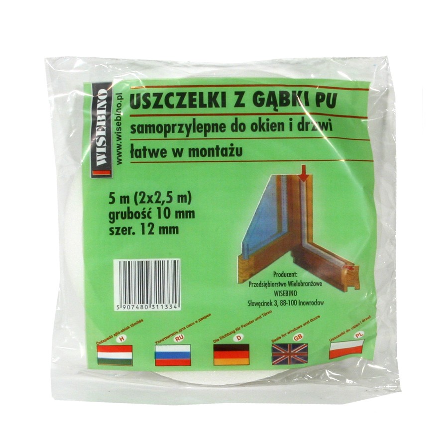 USZCZELKA GĄBKA 10*10MM 5M 