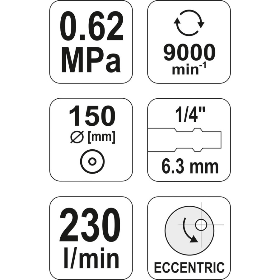 SZLIFIERKA PNEUMATYCZNA TARCZA 150MM 