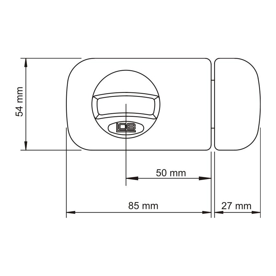 ZAMEK NAWIERZCHNIOWY 3 KLUCZE TB51 50MM BRĄZOWY 