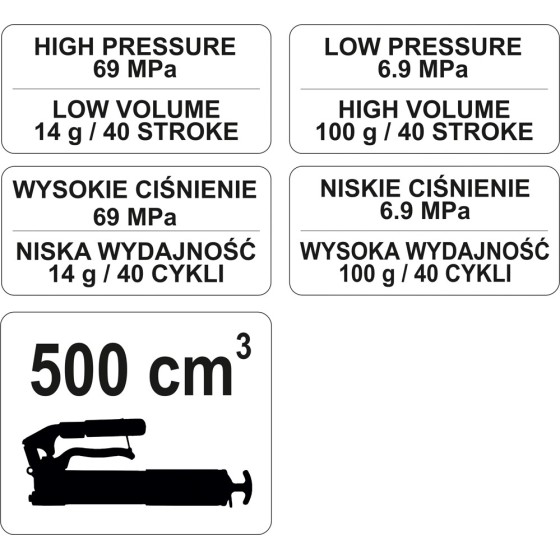 SMAROWNICA WZMOCNIONA DWUSEKCYJNA 0,5L - YT-07041.