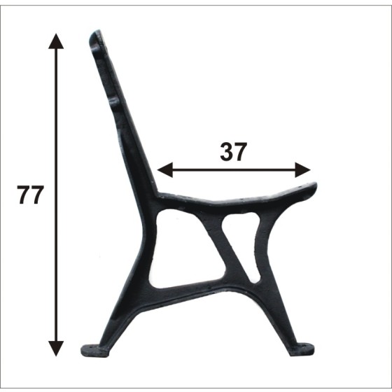 NOGA DO ŁAWKI MIEJSKA NR2, 5 DESEK 