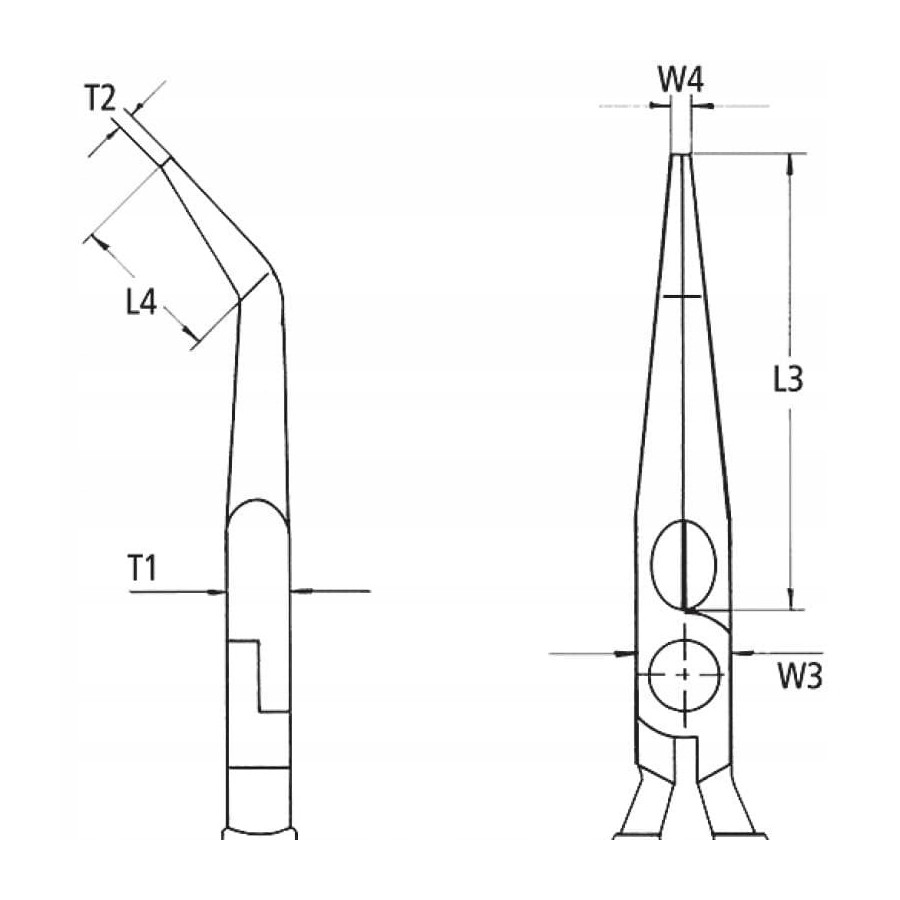 SZCZYPCE TNĄCE PÓŁOKRĄGŁE WYDŁUŻONE 200MM 