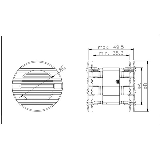 ROZETY DRZWIOWE RD 40 BIAŁE 