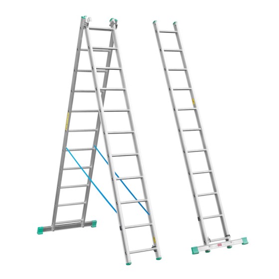 DRABINA ALUMINIOWA 3-ELEMENTOWA 420CM 7+7+7 SZCZEBLI - 4207.