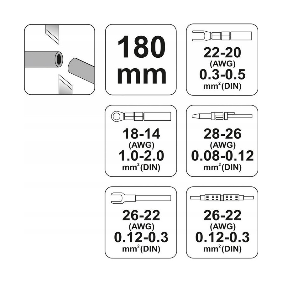 SZCZYPCE DO ZACISKANIA KONEKTORÓW - YT-2255.