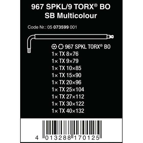 ZESTAW KLUCZY TORX 9 SZTUK - 05073599001.