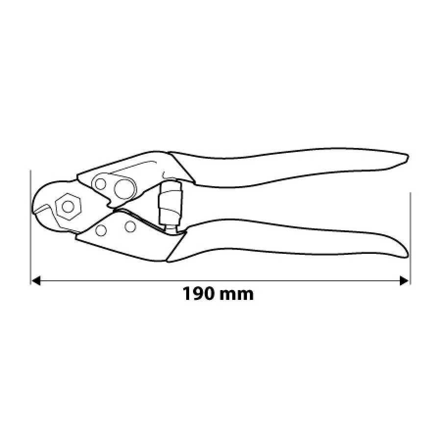 NOŻYCE DO DRUTU I LINEK STALOWYCH 190MM - 01-512.