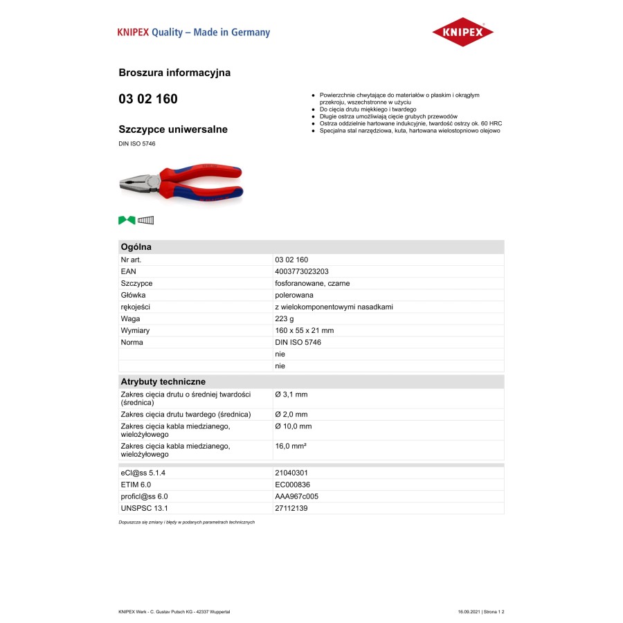 SZCZYPCE UNIWERSALNE PVC 160MM 