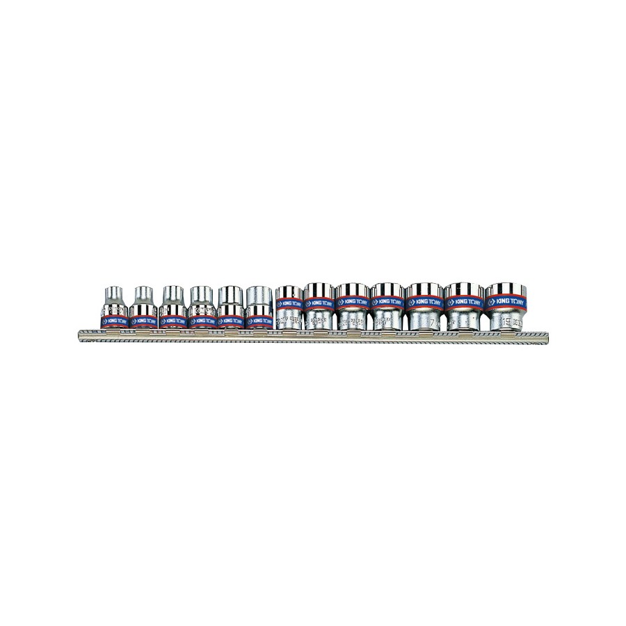 KOMPLET NASADEK 3/8 6-KĄTNE 13 SZTUK 7-19MM BLISTER 