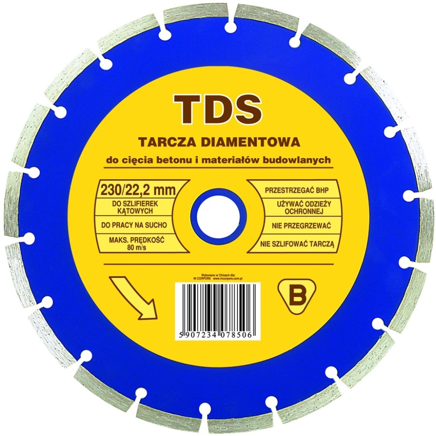 TARCZA DIAMENTOWA SEGMENTOWA TDS 230MM 