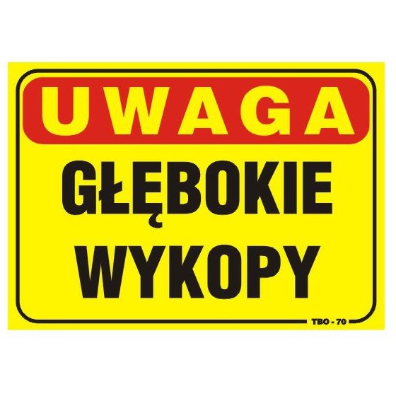 TABLICA 35*25CM UWAGA! GŁĘBOKIE WYKOPY 