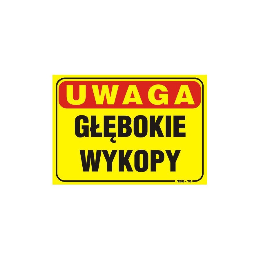 TABLICA 35*25CM UWAGA! GŁĘBOKIE WYKOPY 