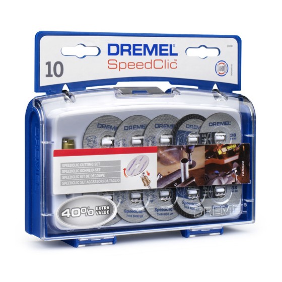 ZESTAW DO DREMEL SC690 TARCZE 10 SZT. + TRZPIEŃ - 2615S690JA.