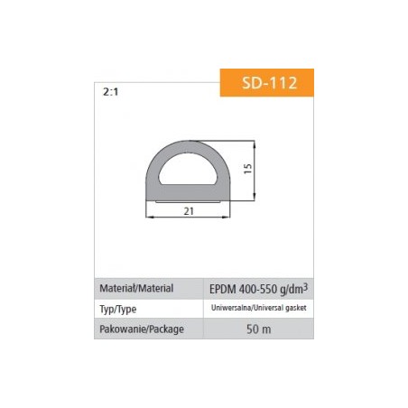 USZCZELKA SAMOPRZYLEPNA CZARNA SD-112-0 21*15MM MB 