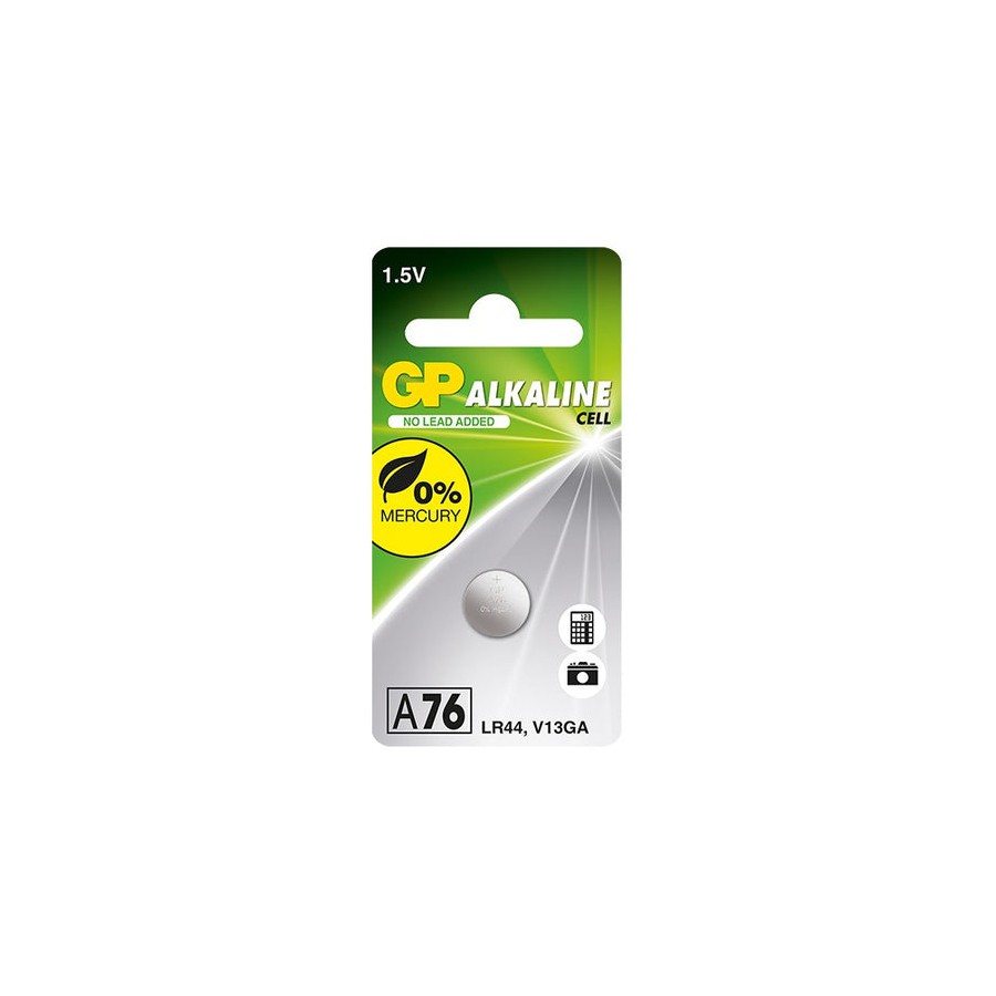 BATERIA ALKALICZNA ZEGARKOWA 1.5V A76, LR44, AG13 