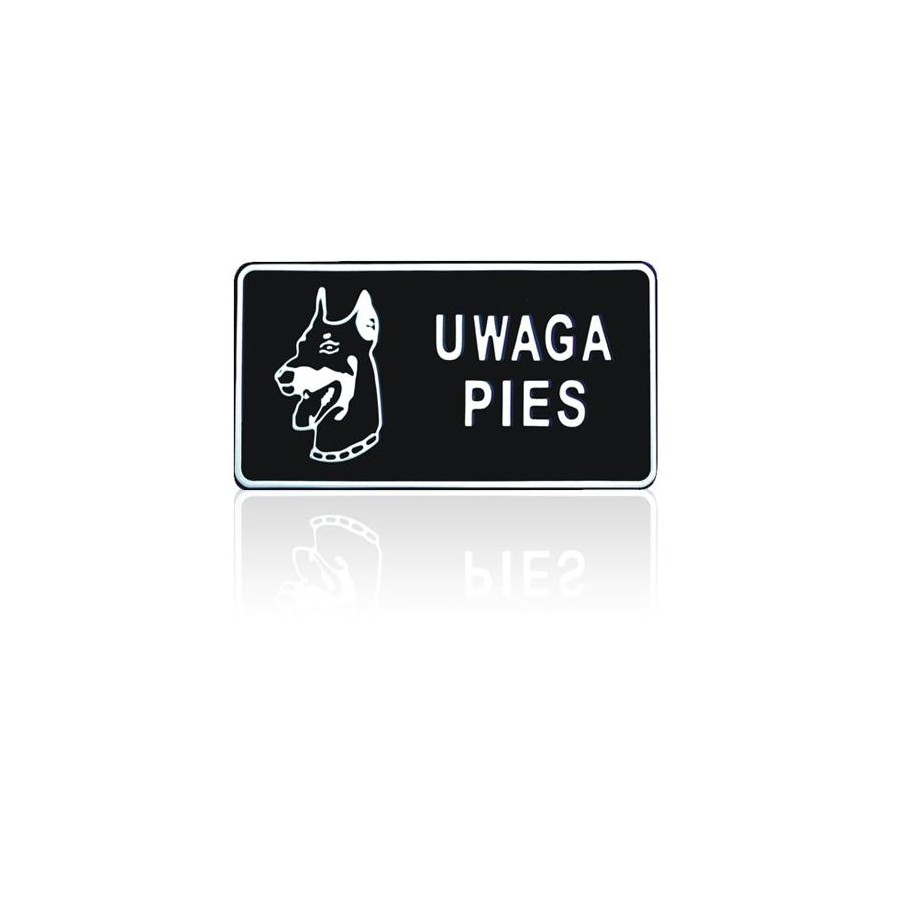 TABLICA 15*29CM UWAGA PIES 