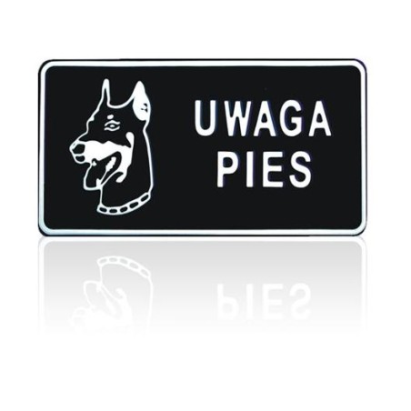 TABLICA 15*29CM UWAGA PIES 