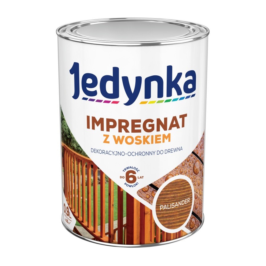 IMPREGNAT DO DREWNA Z WOSKIEM JEDYNKA PALISANDER 0.9L 