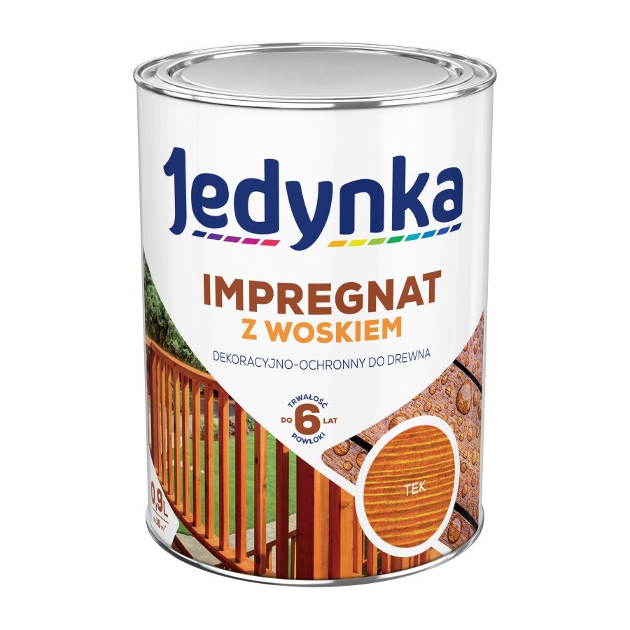 IMPREGNAT DO DREWNA Z WOSKIEM JEDYNKA TEAK 0.9L 