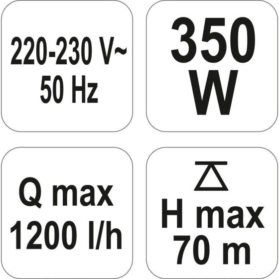 POMPA MEMBRANOWA - GŁĘBINOWA ZATAPIALNA 350W 79944 