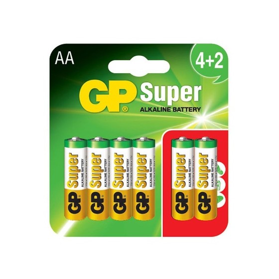 BATERIA SUPER ALKALINE AA LR6 1.5V 6 SZTUK 