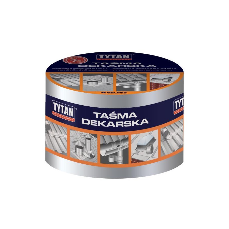 TAŚMA USZCZELNIAJĄCA DEKARSKA 10CM*10MB SREBRNA/ALUMINIOWA 