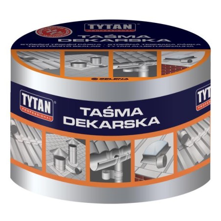 TAŚMA USZCZELNIAJĄCA DEKARSKA 10CM*10MB SREBRNA/ALUMINIOWA 