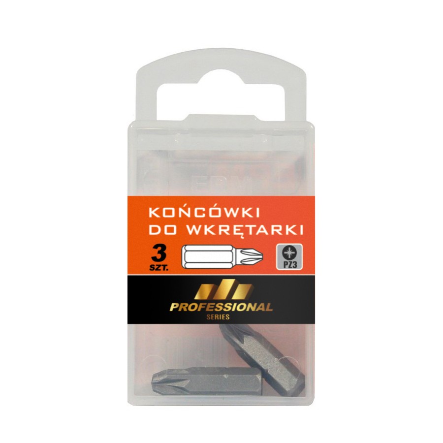 GROT, BIT, KOŃCÓWKA DO WKRĘTARKI 25MM 3SZT. PZ3 