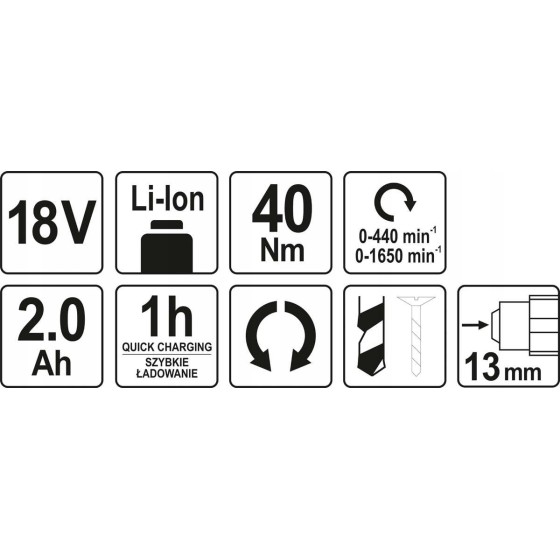 WIERTARKO-WKRĘTARKA 18V - YT-82782.