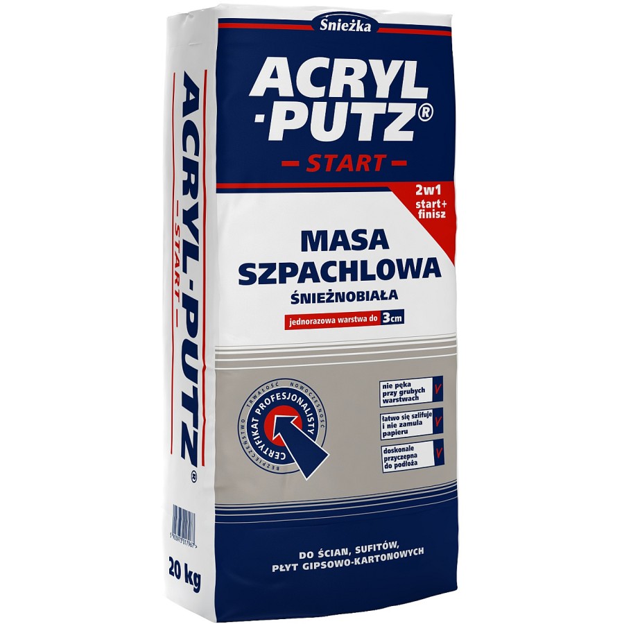 ŚNIEŻKA SZPACHLA ACRYL PUTZ SYPKA START 2.5KG 