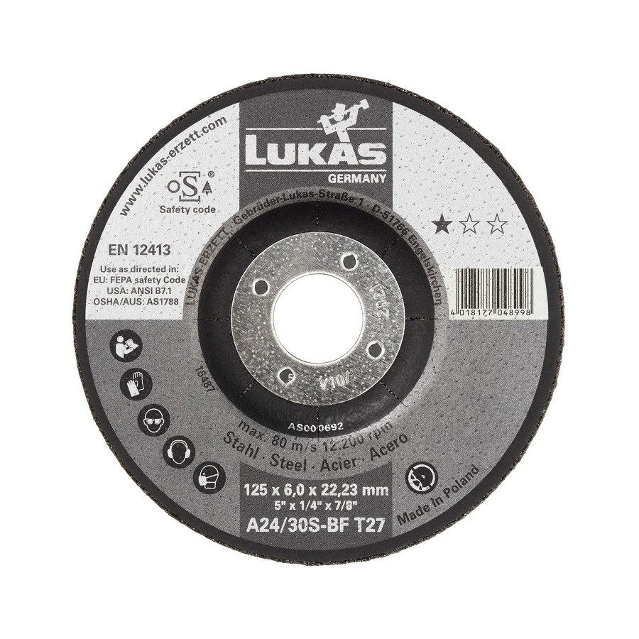 TARCZA WYPUKŁA T27 115*6.0*22 A24/30S-BF PREMIUMFLEX 