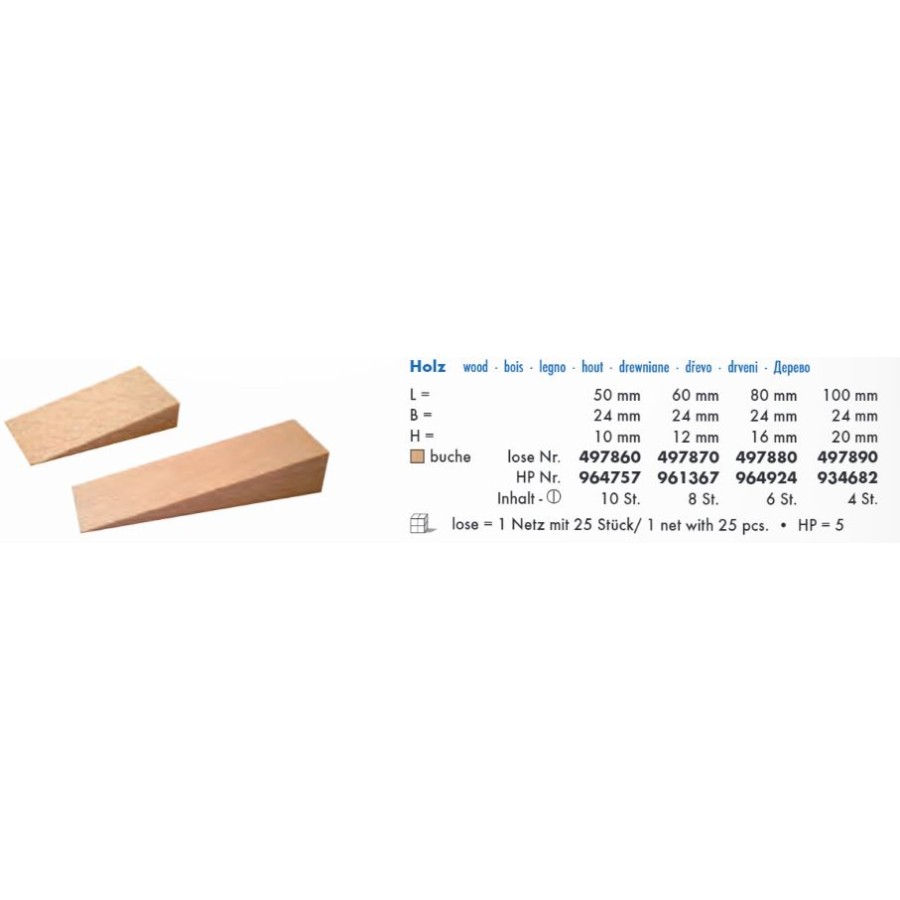 KLIN MEBLOWY DREWNIANY 60MM OP-25SZT 