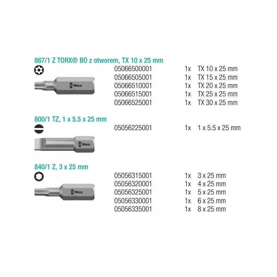 ZESTAW BITÓW 29 SZTUK Z UCHWYTEM RAPIDAPTOR BIT-CHECK+1UN - 05056440001.