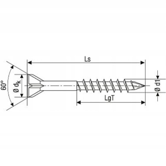 WKRĘT DO PODŁÓG (500) TX 3.5*45MM OCYNK BIAŁY, MAŁY ŁEB - 35703503201011.