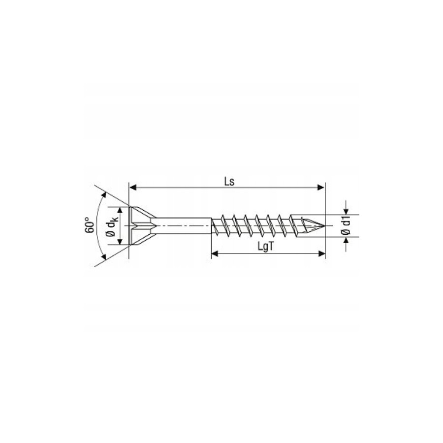 WKRĘT DO PODŁÓG (500) TX 3.5*45MM OCYNK BIAŁY, MAŁY ŁEB - 35703503201011.