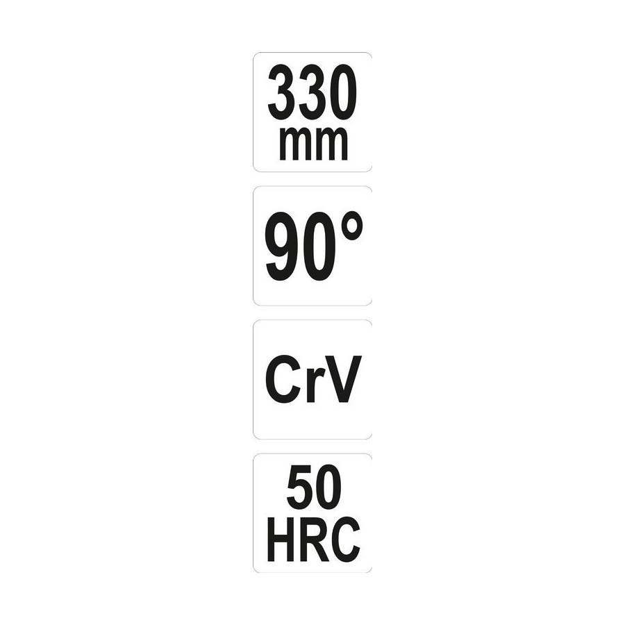 SZCZYPCE WYDŁUŻONE WYGIĘTE 90 STOPNI 2 PRZEGUBY 330MM - YT-20402.