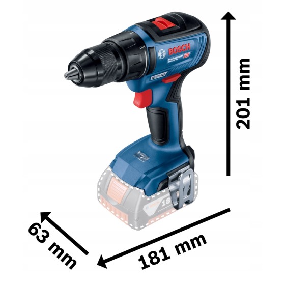 ZESTAW 18 V WIERTARKO-WKR. GSR18V-50+KLUCZ GDX18V-200 2*4.0A - 06019J2220.